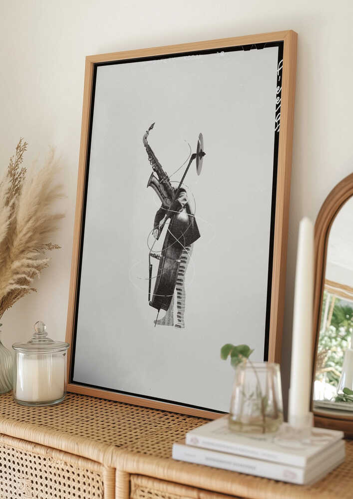 Jazz Rhythms Collage Poster