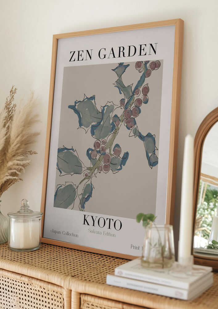 Zen Garden Kyoto Holly Poster