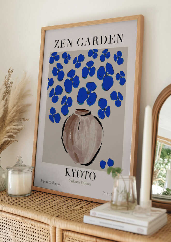 Poster „Himmelblaue Blüten“