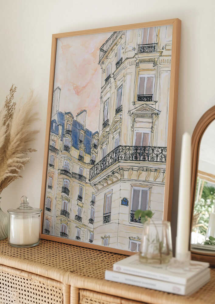 Pariser Straßenecke Poster