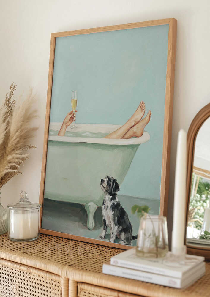 Prosecco In the Bathtub Poster