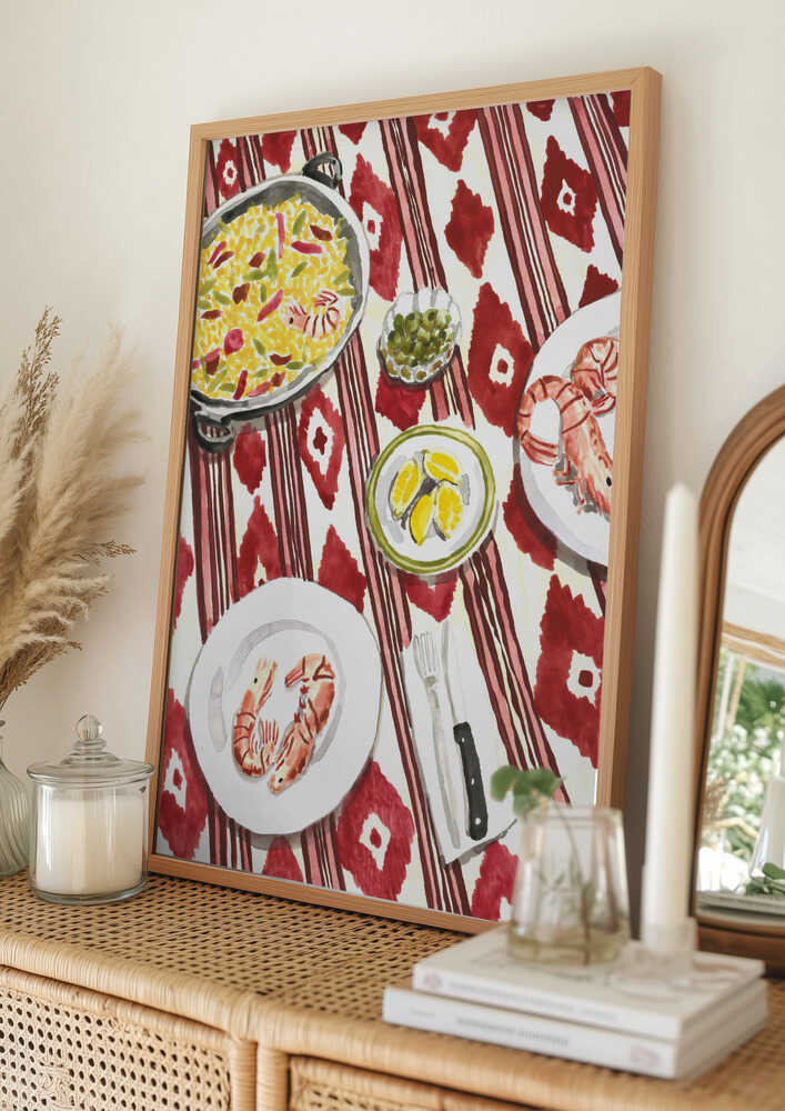 Spanish Paella Meal Poster