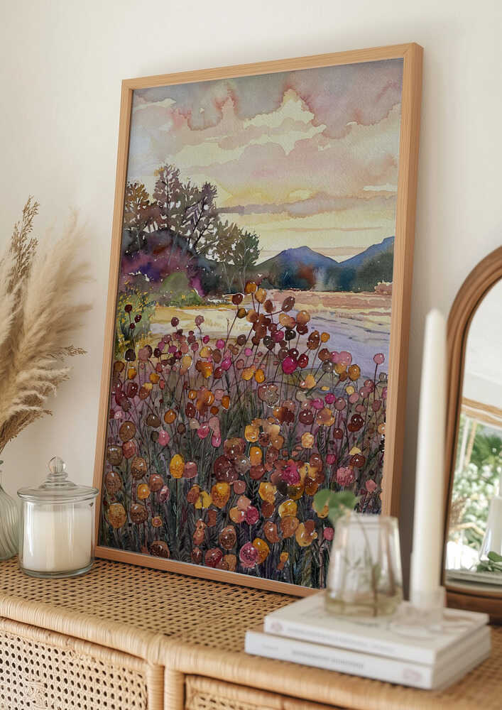 Blüte zur goldenen Stunde, Poster