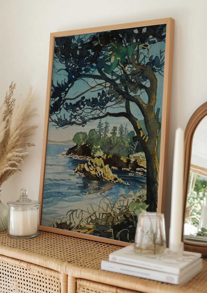 Coastal Pine Vista Poster