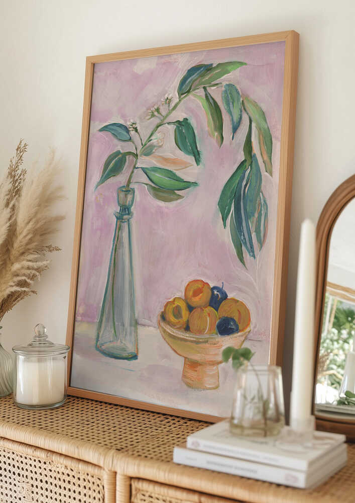 Frisches Obst und Blumen – Poster