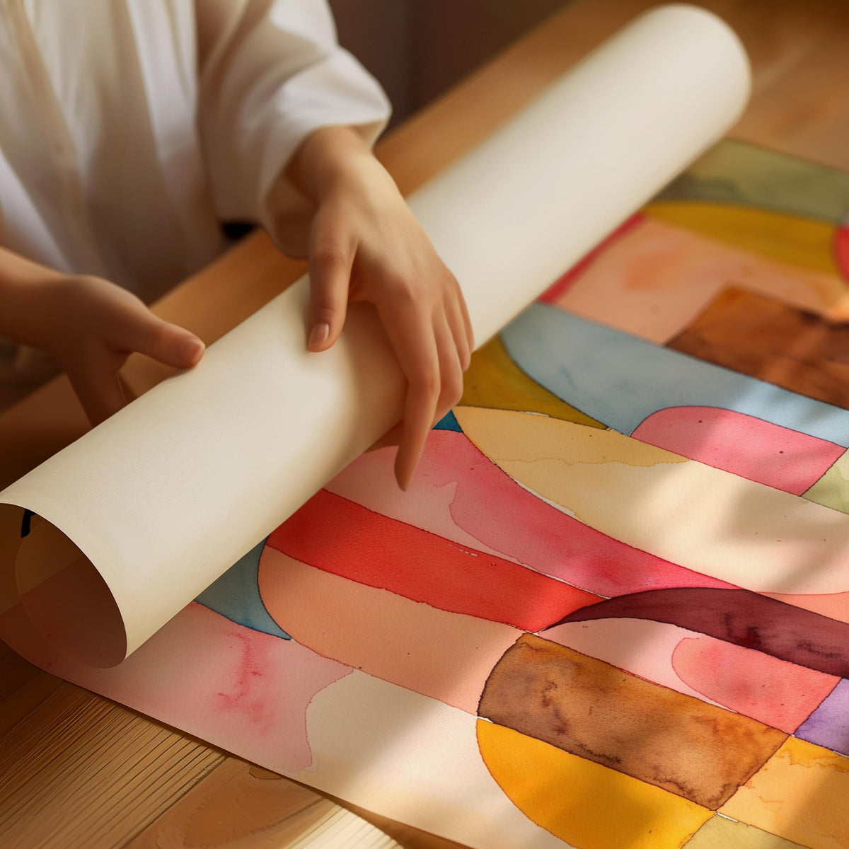 Paul Klee Architektur-Poster – Farbige abstrakte Bögen