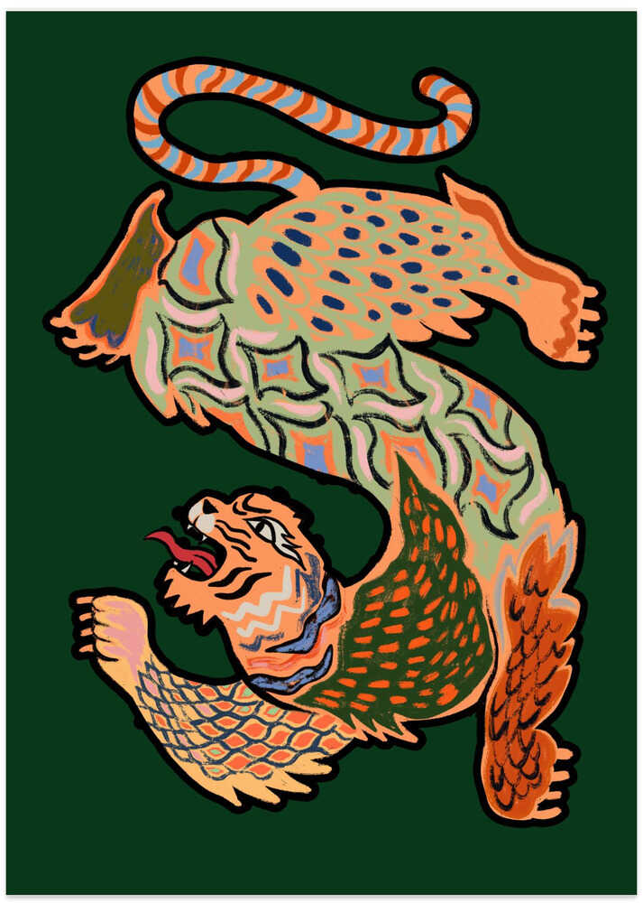 Asiantiger Green Poster