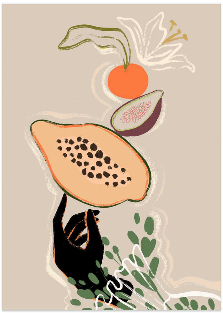 Ausbalancierte Früchte Poster