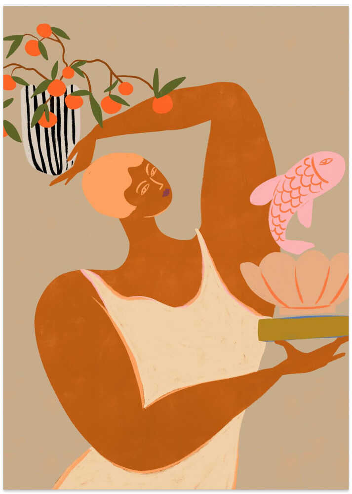 Fisch und Orangen – Poster