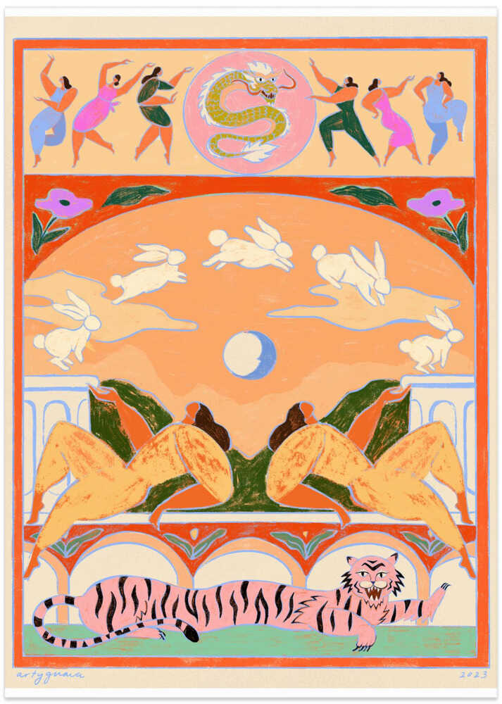 Das Kaninchen springt über den Mond – Poster