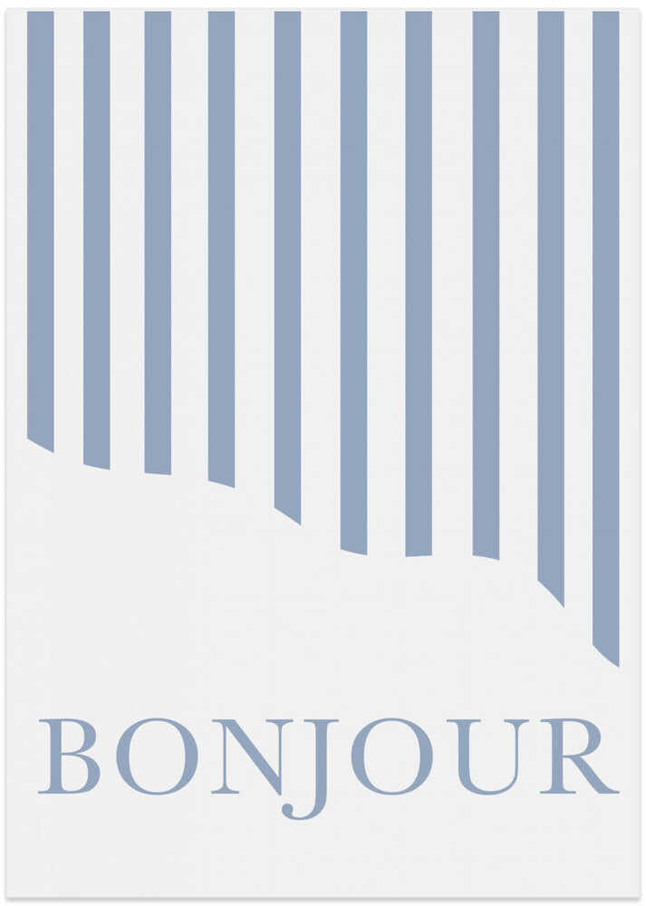 Bonjour Stripes Poster