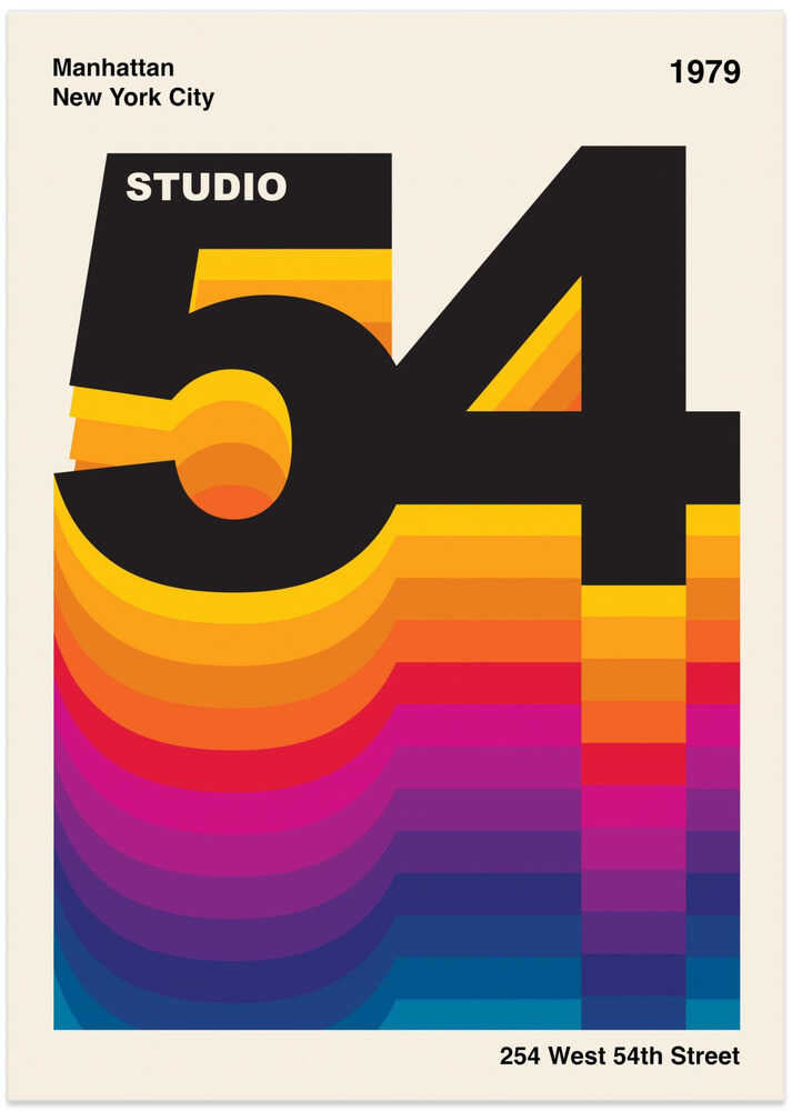Studio 54 Retro Design Poster