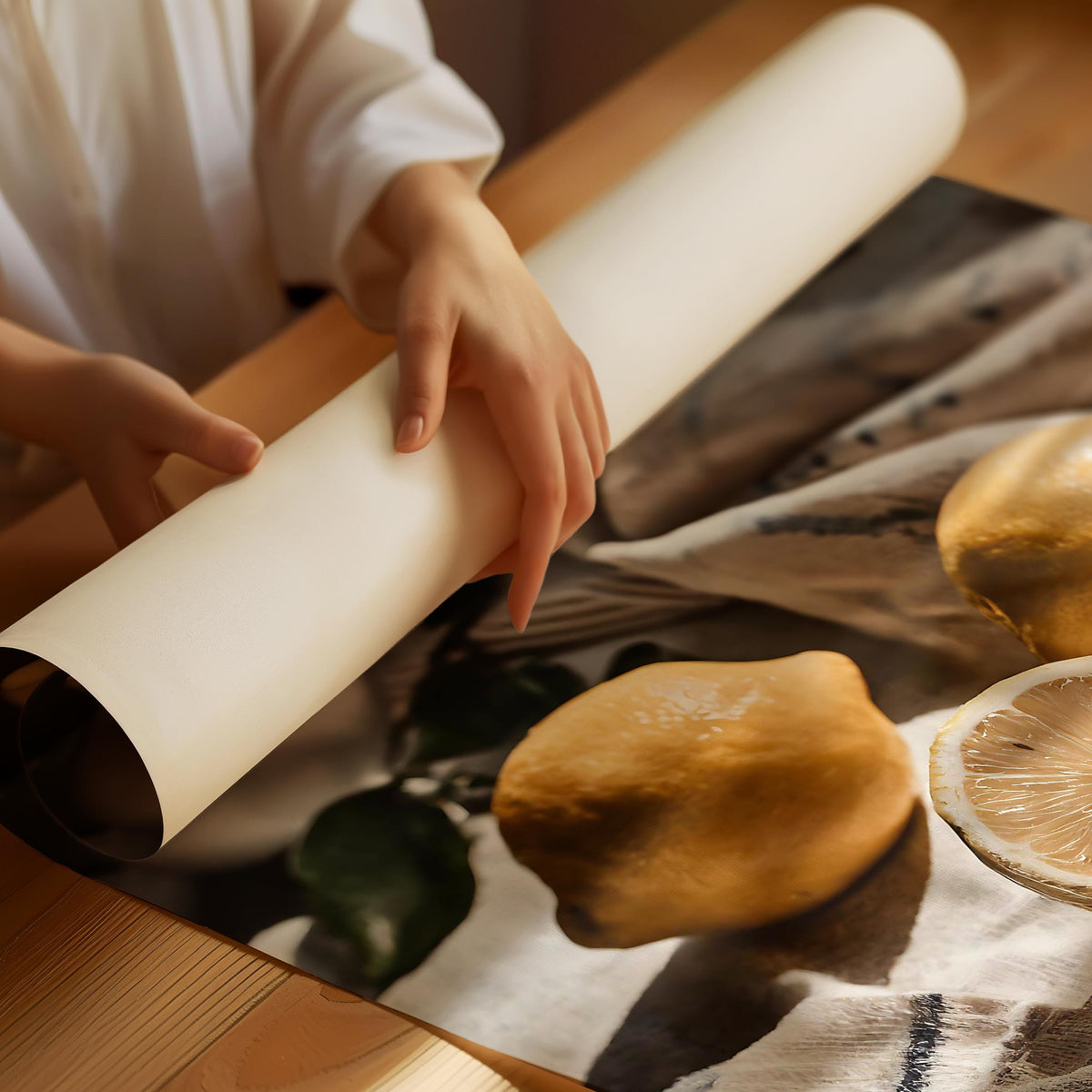 Poster mit drei Zitronen