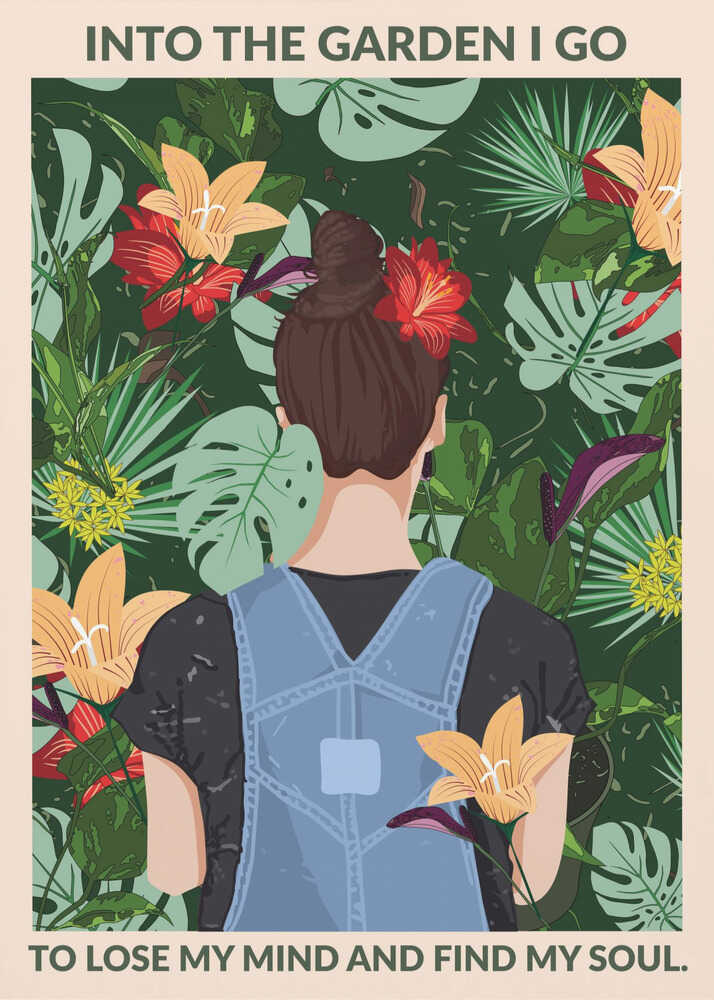 Standard-Wandkunstposter „Im Garten“