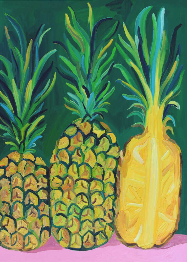 Vibrant Tropical Pineapples Poster