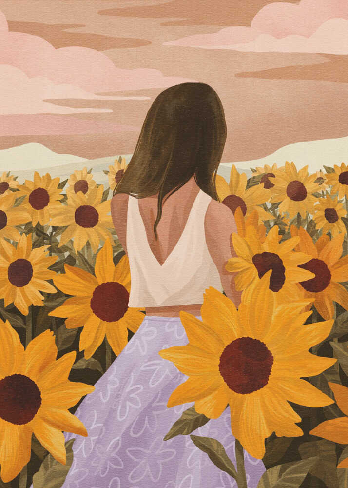 Sunflower Evenings Poster