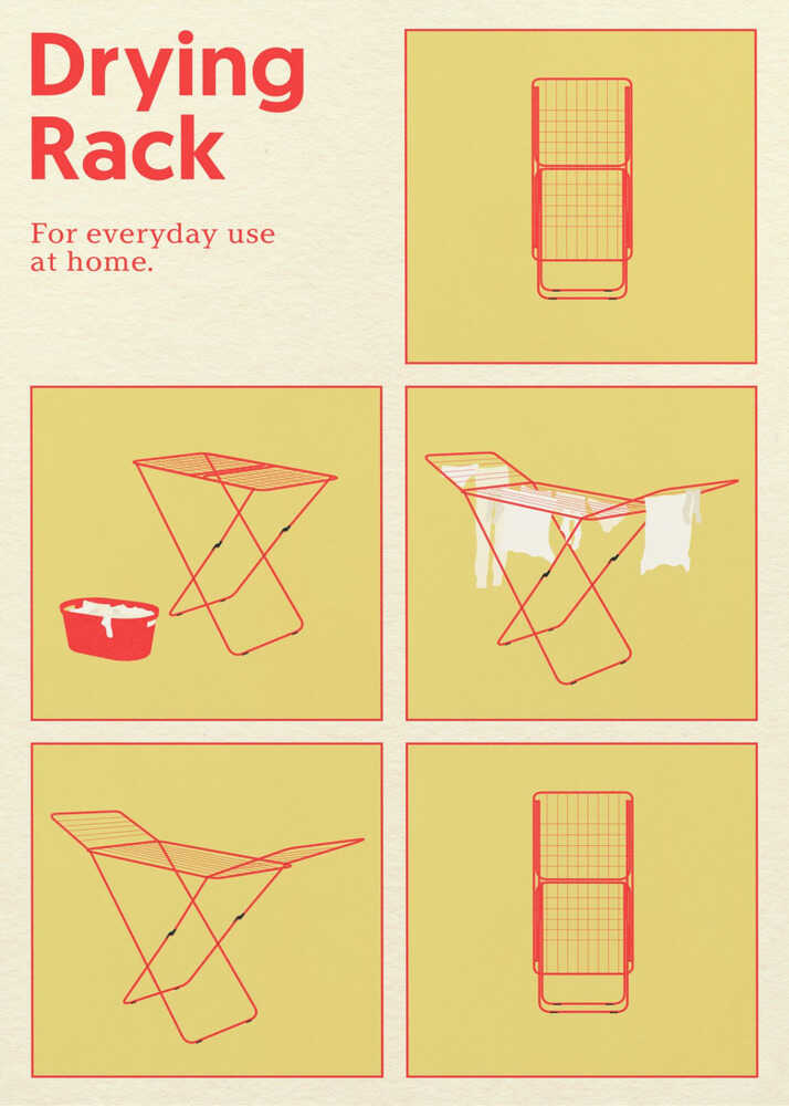 Poster „Poster-Trockengestell“
