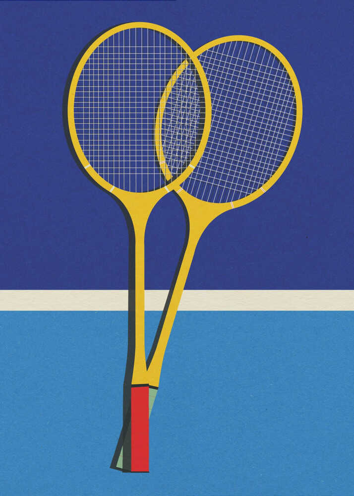 Poster „Badmintonschläger aus Holz“