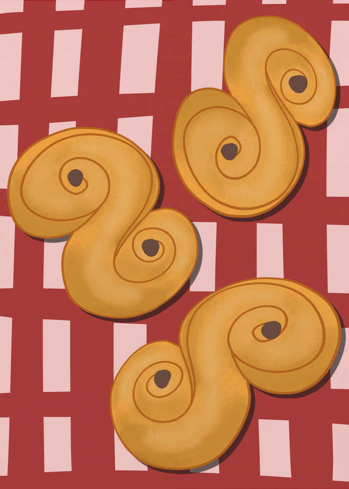 Golden Swirl Delight Poster