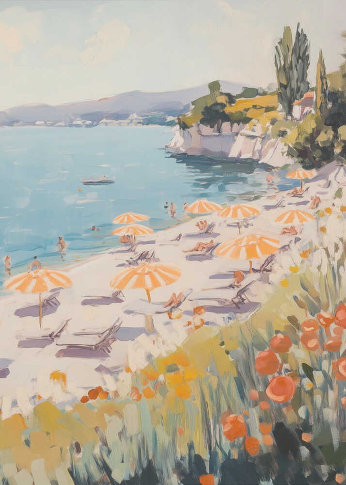 Mediterranean Beach Day Poster