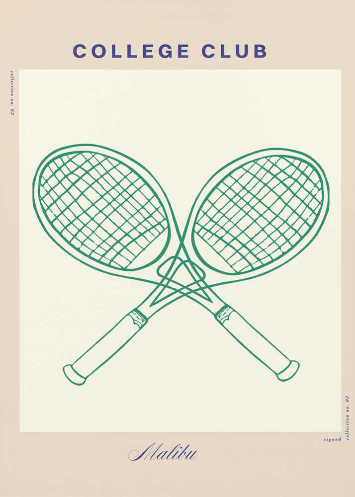 Poster mit Vintage-Tennis-Flair
