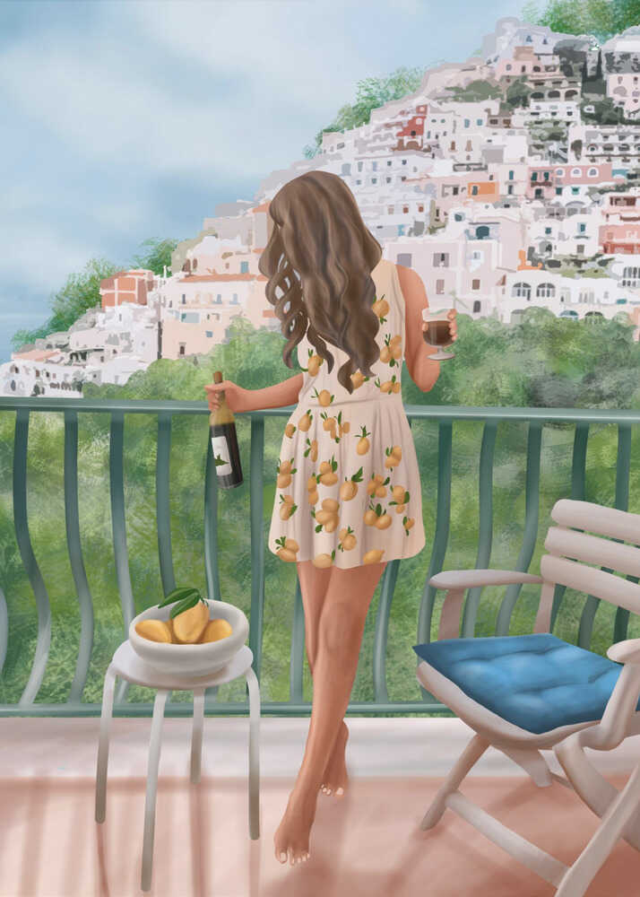 Glückseligkeit auf dem Balkon – Poster