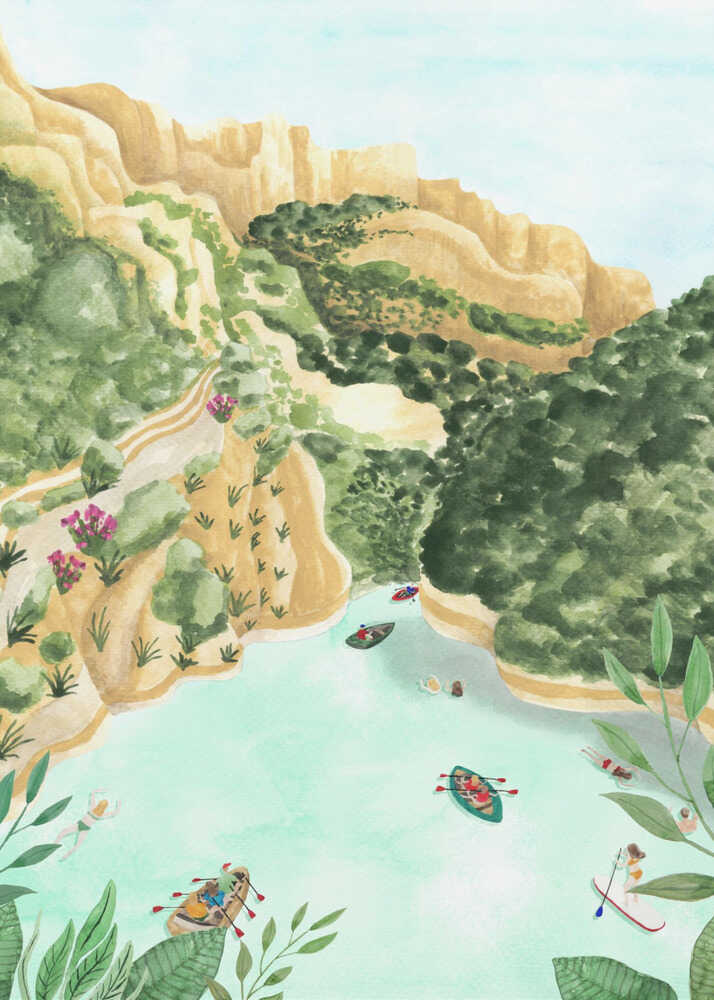 Scenic Canyon River Poster