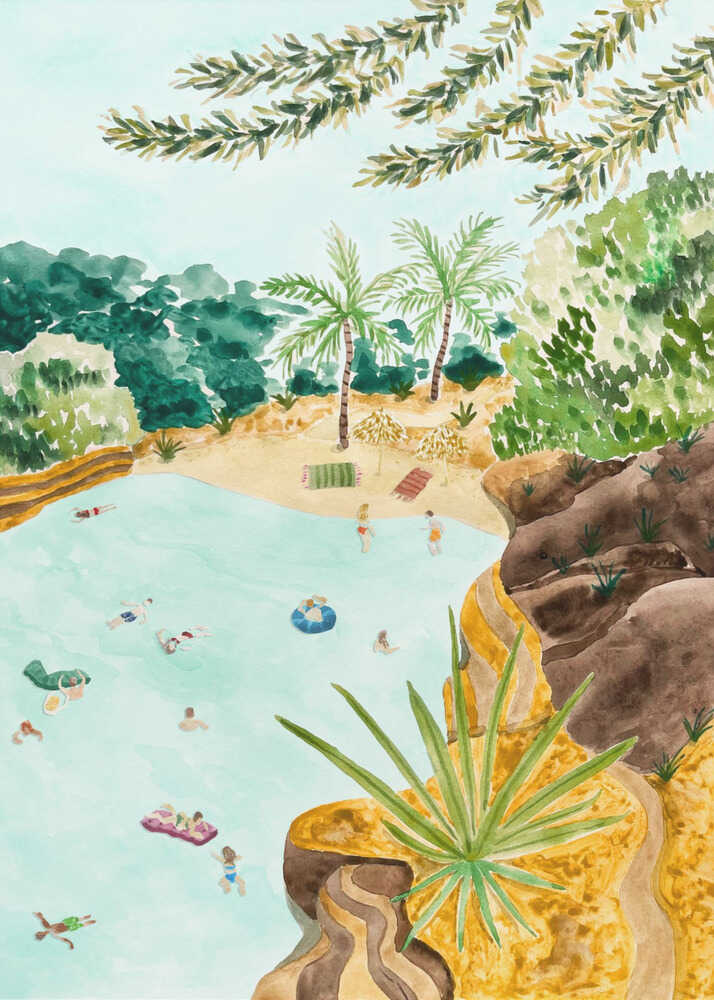 Tropical Lagoon Oasis Poster