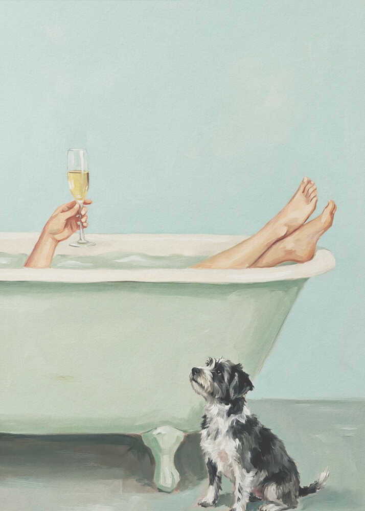 Prosecco In the Bathtub Poster