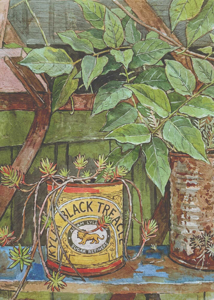 Poster mit rustikalem Gartenstillleben