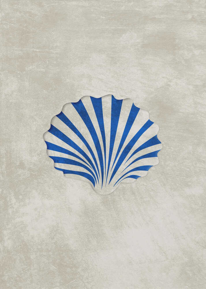 Poster mit blauer Muschelkante
