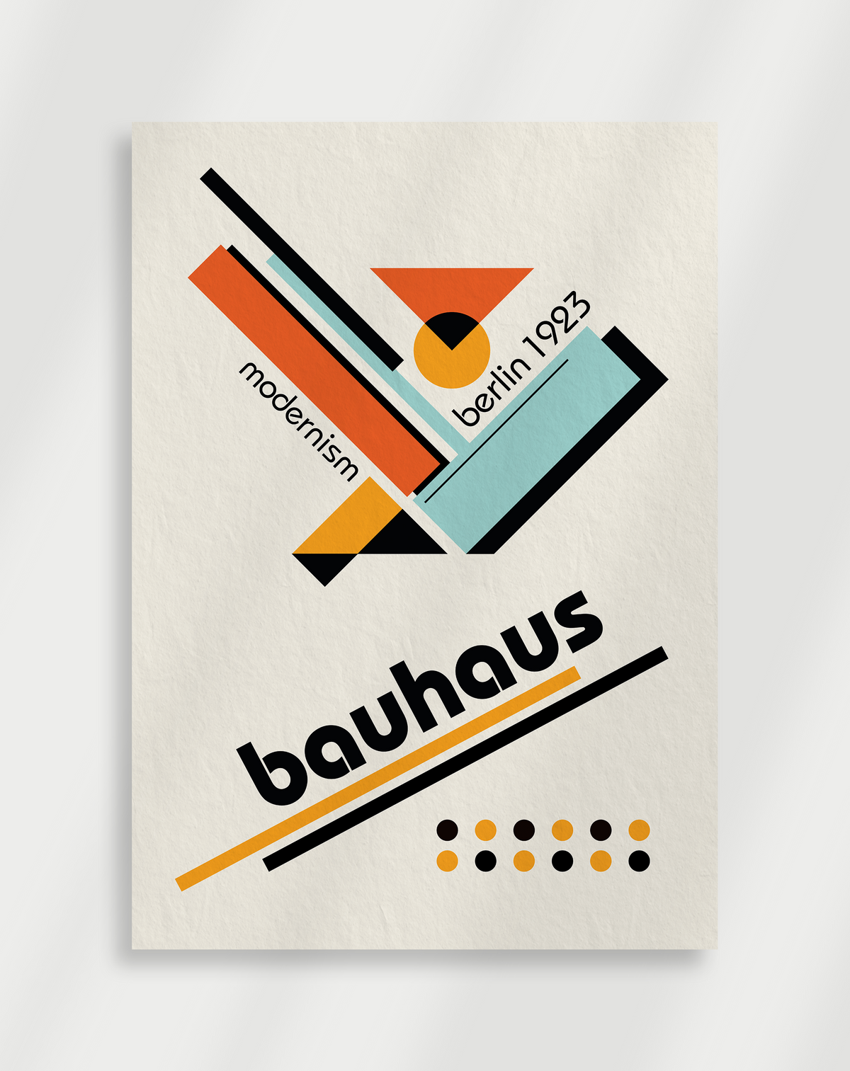 Bauhaus Diagonal Lines Poster