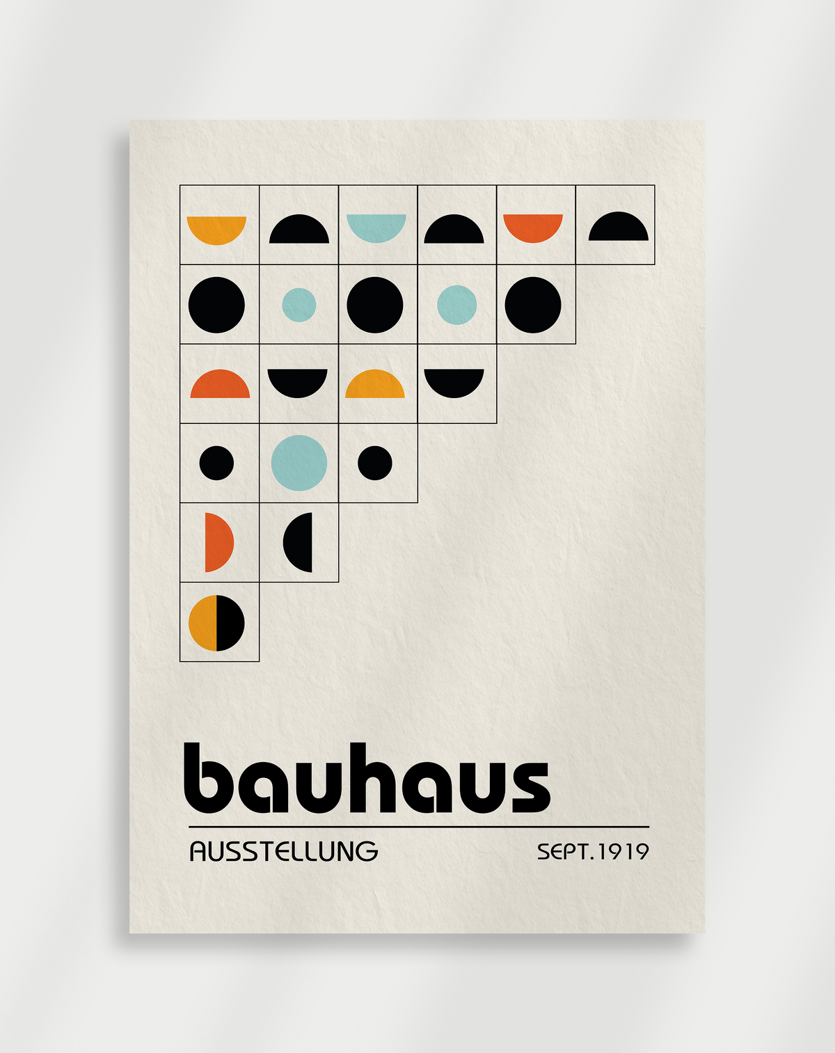 Bauhaus Geometric Composition Poster
