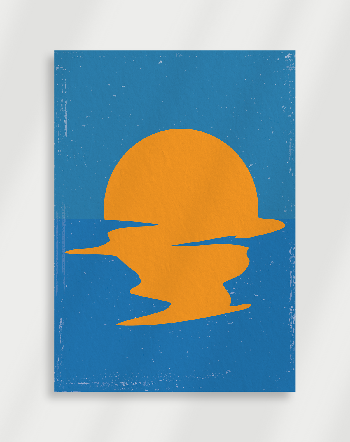 Kunstposter mit Sonnenuntergang