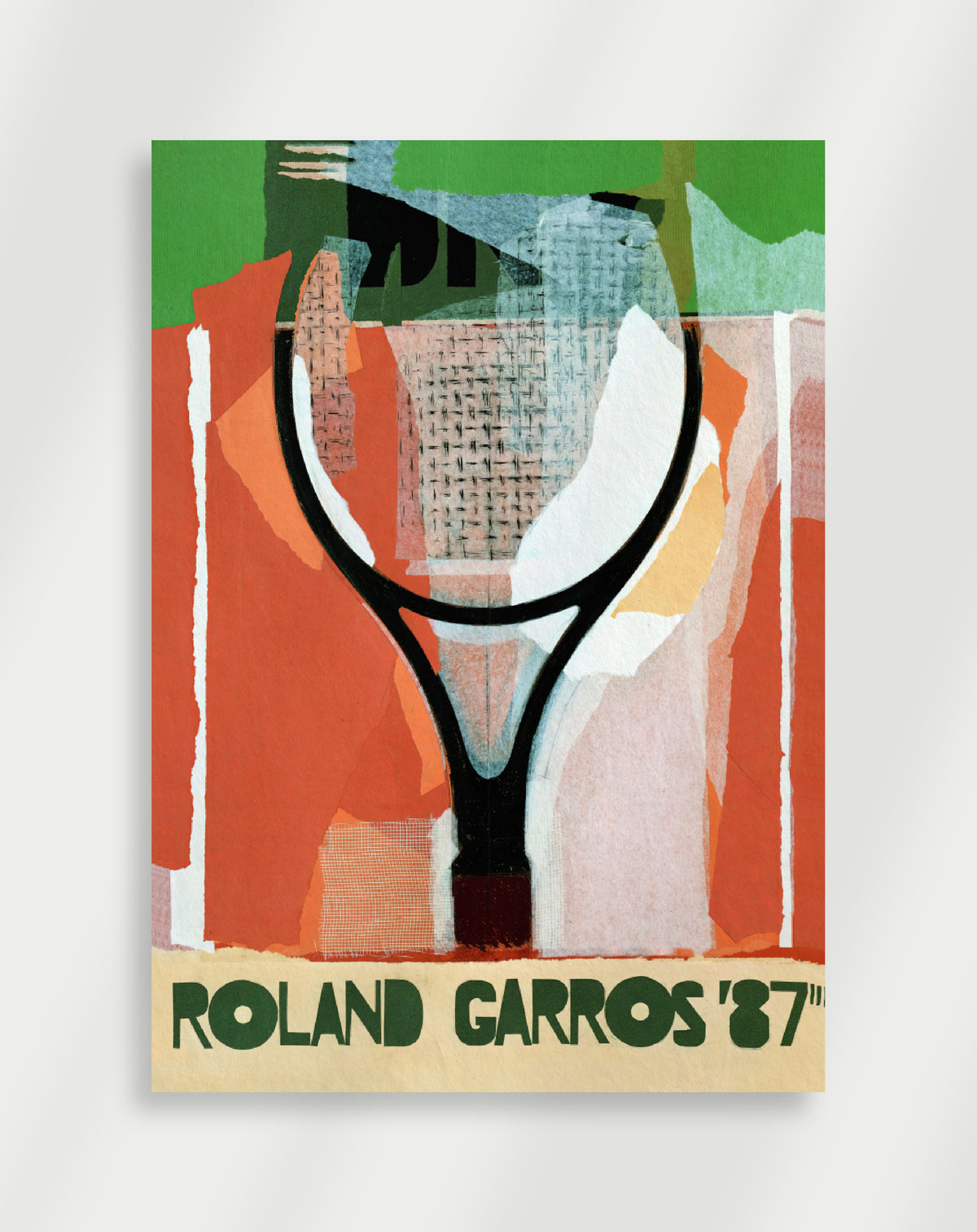 Poster mit Tennisschläger