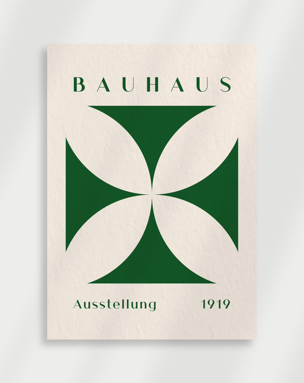 Bauhaus-Poster mit grünem Kreuz