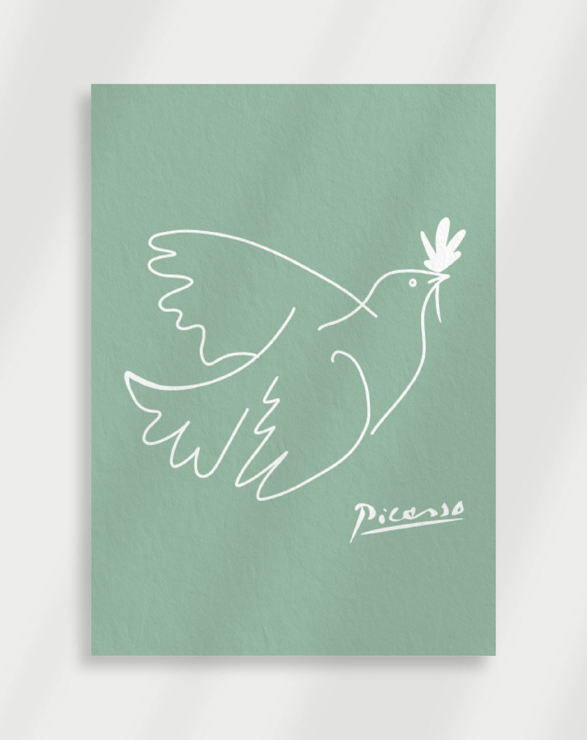 Picasso-Kunstposter mit grünem Vogel