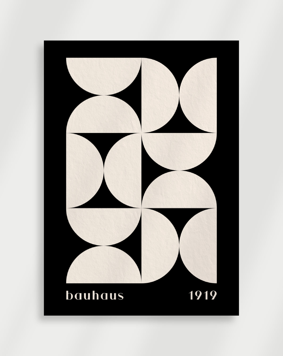 Bauhaus-Poster mit schwarzem Raster