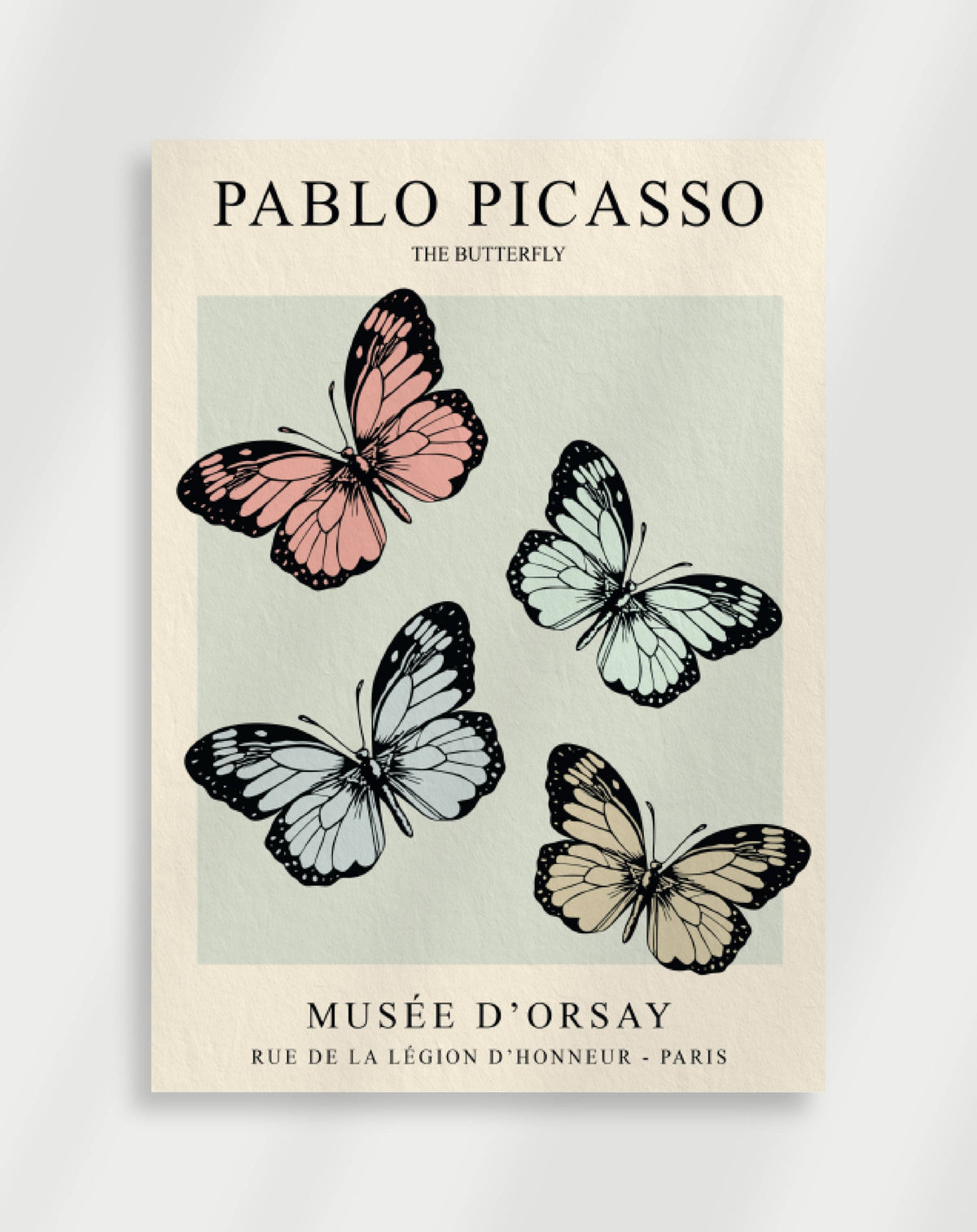 Picasso-Poster mit Schmetterlingen