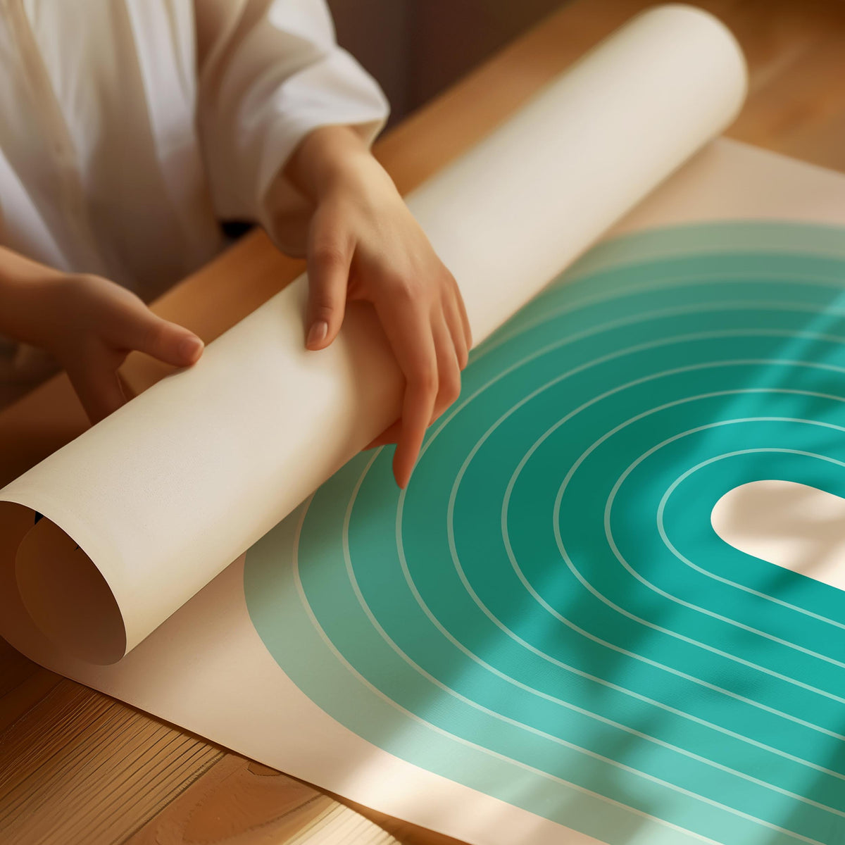 Bauhaus Green Abstract Poster