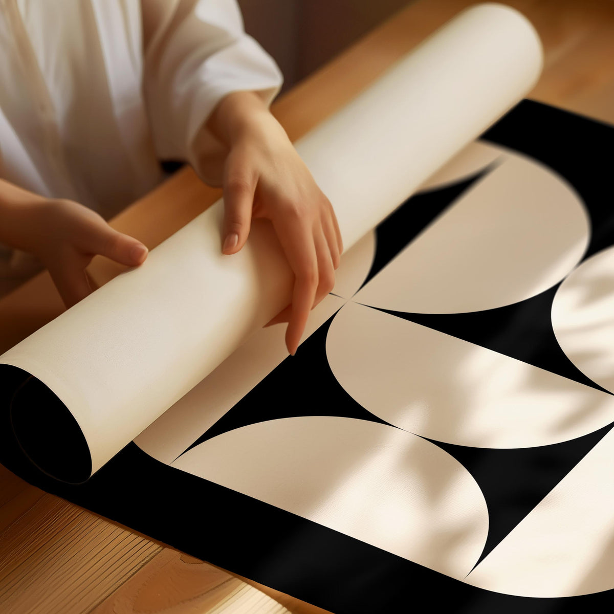 Bauhaus-Poster mit schwarzem Raster
