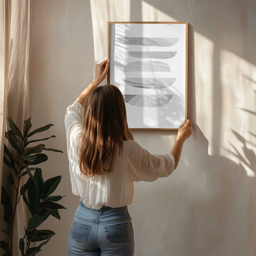 Poster „Minimalistische Marmormuster in neutralen Tönen“