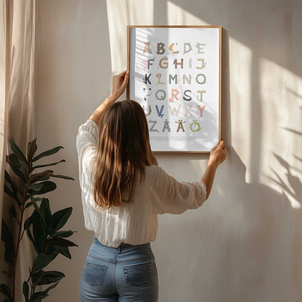 Tierbuchstaben Poster