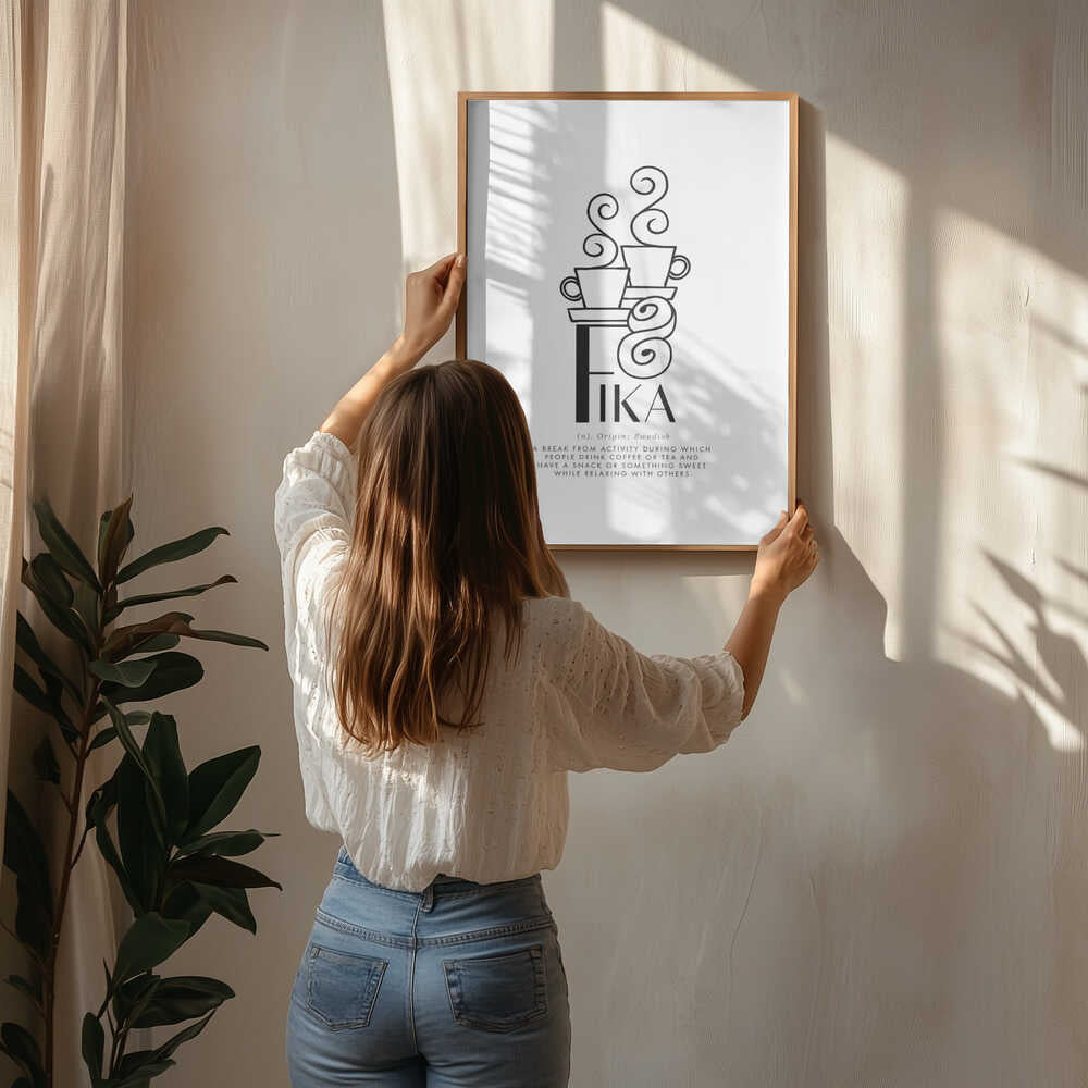 Schwedisches Fika-Kaffeepausen-Poster