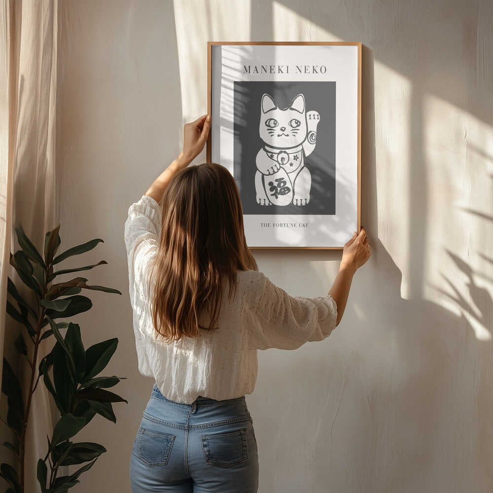 Maneki Neko Fortune Cat Poster