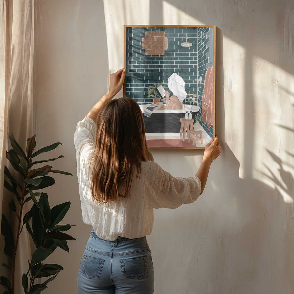 Badezimmer-Babe-Poster