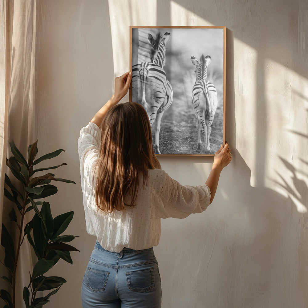 Striped Horse Back Side Poster