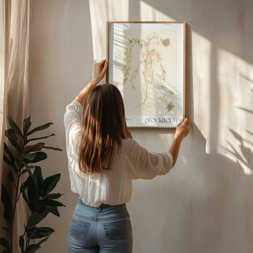 Watercolor print collection. Flower market - Stockholm Poster