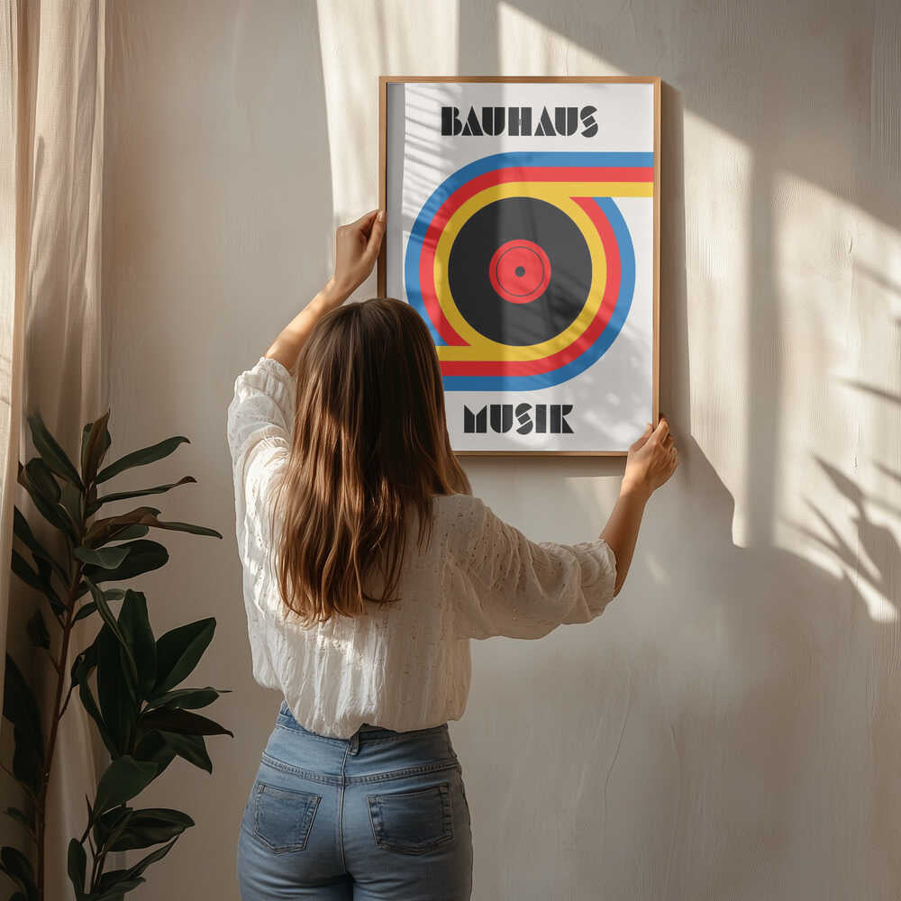Bauhaus Music Record Poster