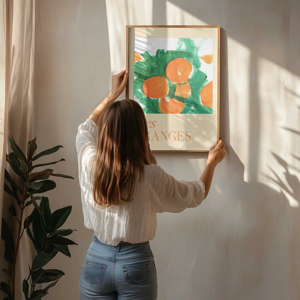 Poster „Lebendige orangefarbene Studie“